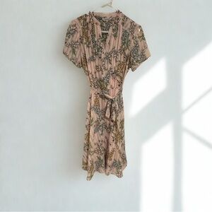 Nanette Lepore Floral Midi Dress size 6 NWT -sheer pale pink